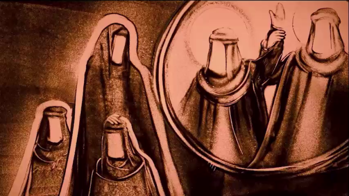 نقاشی شن درباره عید غدیر